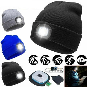 Gorro Com Lâmpada de LED - Suas Atividades às Claras!