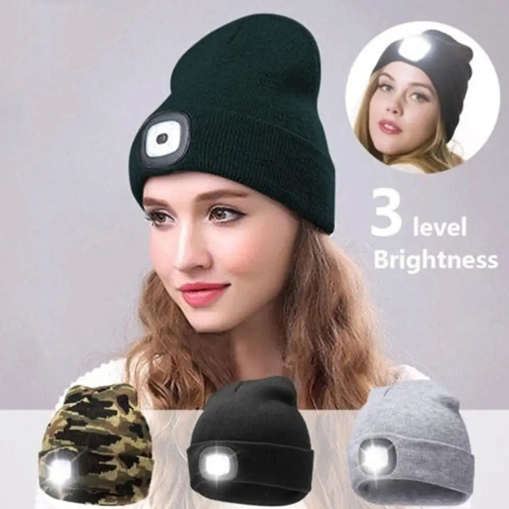 Gorro Com Lâmpada de LED - Suas Atividades às Claras!